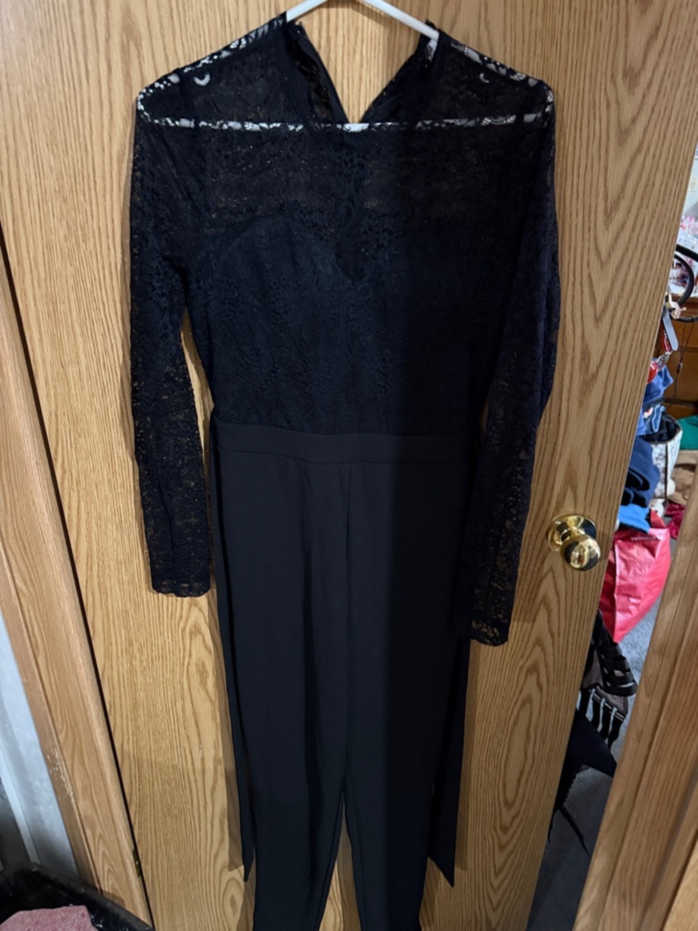 Revamped Black Lace Long-Sleeve Jumpsuit